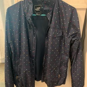 The North Face Navy & Rainbow Polka Dotted Wind Breaker